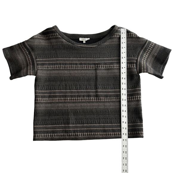 Emerson Fry Tuckernuck Made in New York Gray Stretch Jacquard Layering Top S - Picture 7 of 8